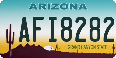 AZ license plate AFI8282