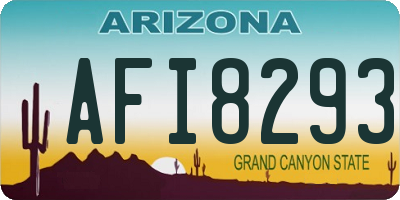 AZ license plate AFI8293