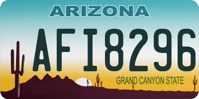 AZ license plate AFI8296