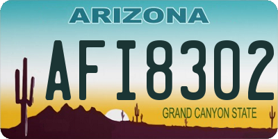 AZ license plate AFI8302