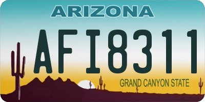 AZ license plate AFI8311