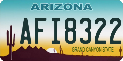 AZ license plate AFI8322