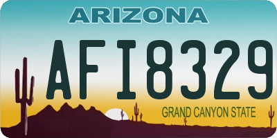 AZ license plate AFI8329