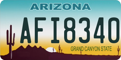 AZ license plate AFI8340