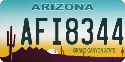 AZ license plate AFI8344