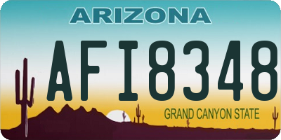 AZ license plate AFI8348