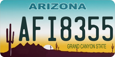 AZ license plate AFI8355
