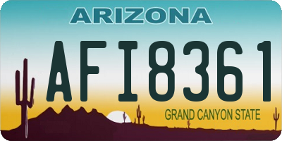 AZ license plate AFI8361