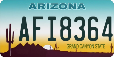 AZ license plate AFI8364