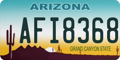 AZ license plate AFI8368