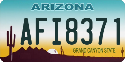 AZ license plate AFI8371
