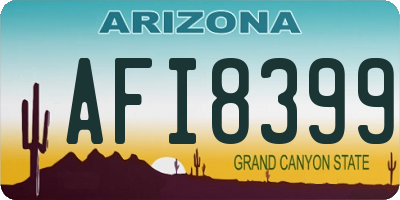 AZ license plate AFI8399