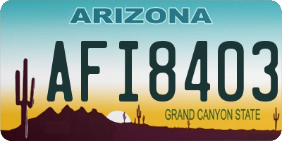 AZ license plate AFI8403
