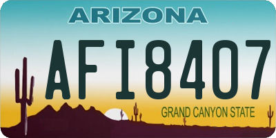AZ license plate AFI8407