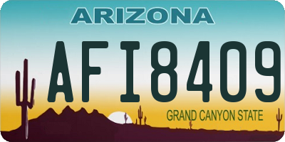 AZ license plate AFI8409