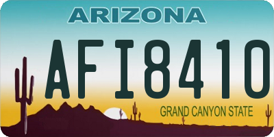 AZ license plate AFI8410