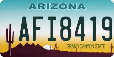 AZ license plate AFI8419