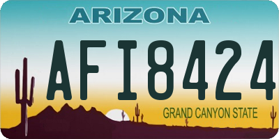 AZ license plate AFI8424
