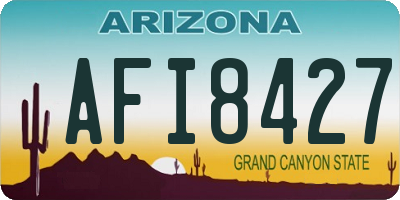 AZ license plate AFI8427