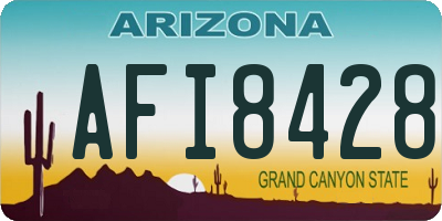 AZ license plate AFI8428