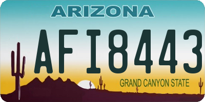 AZ license plate AFI8443