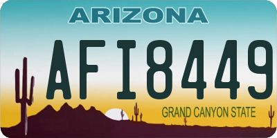 AZ license plate AFI8449