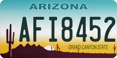 AZ license plate AFI8452