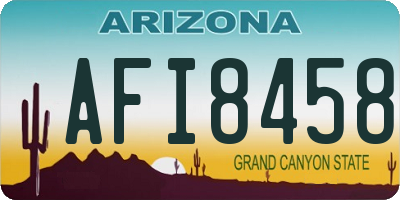 AZ license plate AFI8458