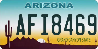 AZ license plate AFI8469