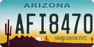 AZ license plate AFI8470