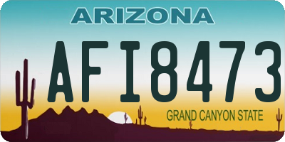 AZ license plate AFI8473