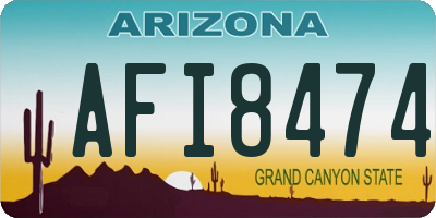AZ license plate AFI8474
