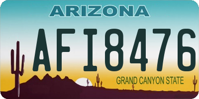 AZ license plate AFI8476