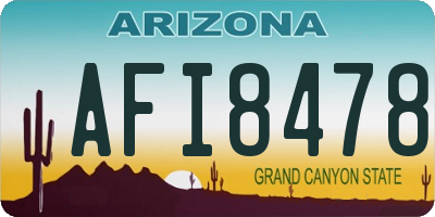 AZ license plate AFI8478