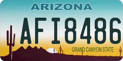 AZ license plate AFI8486