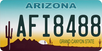 AZ license plate AFI8488
