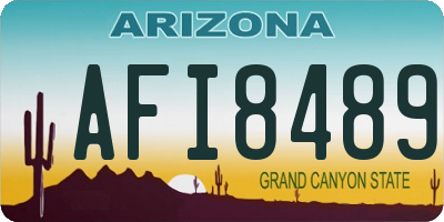 AZ license plate AFI8489