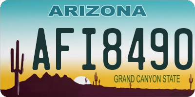 AZ license plate AFI8490