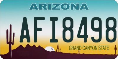 AZ license plate AFI8498