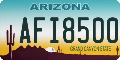 AZ license plate AFI8500