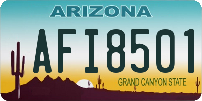 AZ license plate AFI8501