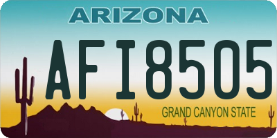 AZ license plate AFI8505