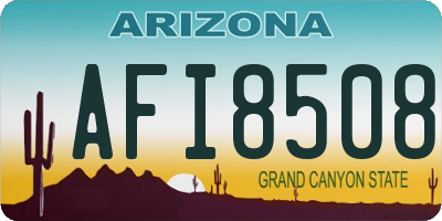 AZ license plate AFI8508