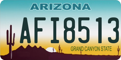 AZ license plate AFI8513