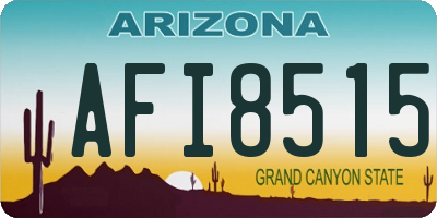 AZ license plate AFI8515