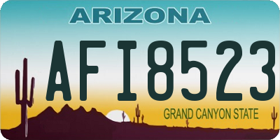 AZ license plate AFI8523