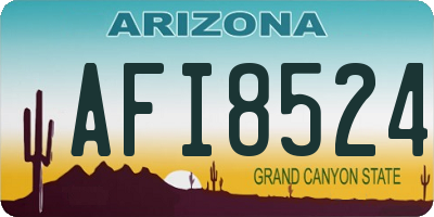 AZ license plate AFI8524
