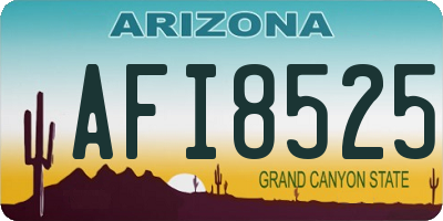 AZ license plate AFI8525