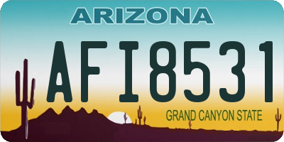 AZ license plate AFI8531