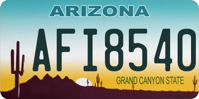 AZ license plate AFI8540